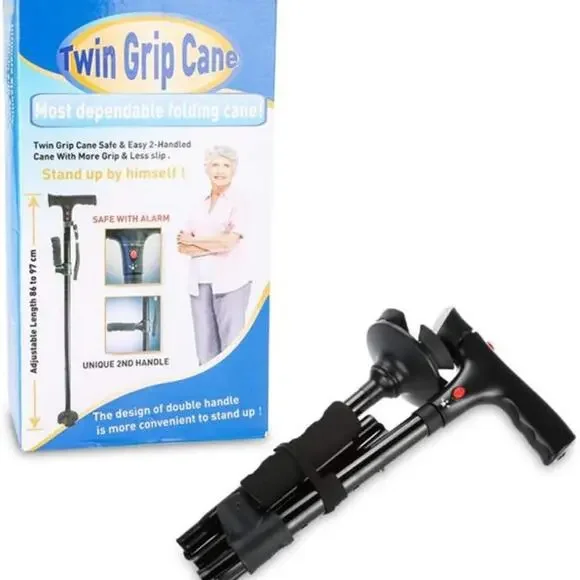 Folding Cane LED‎ Walking Cane for Seniors Light Safety Walking Faith Sticks - Picture 5 of 7